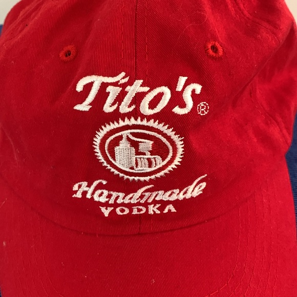 Tito's Handmade Vodka / Red Ball Cap / Hat with Austin Texas on the back - Picture 2 of 10